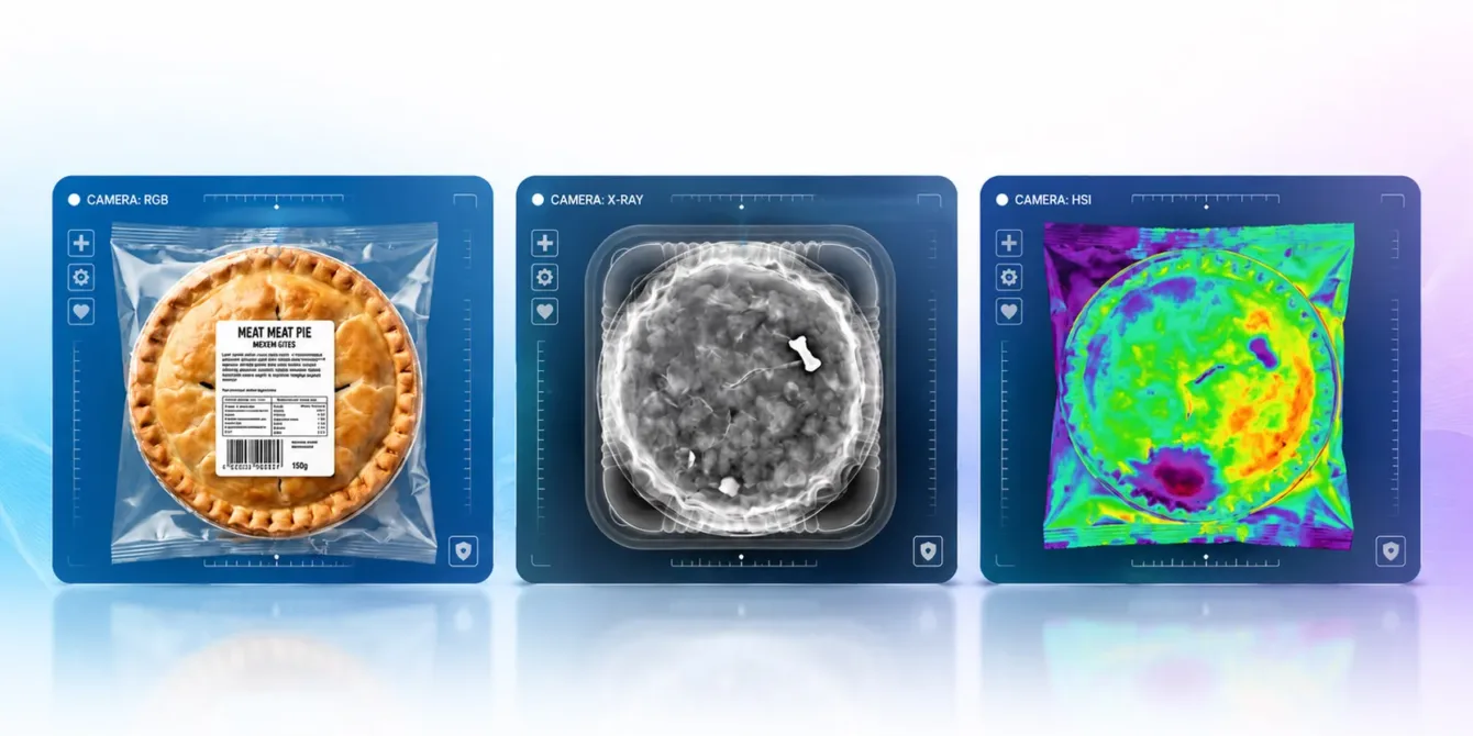 computer vision for Food AI inspection. RGB vs X-Ray vs Hyperspectral imaging