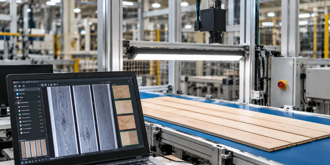 computer vision quality control in lamella floor manufacturing